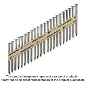 Simpson Strong-Tie T9A150MCN Strong-Drive 33° SCNR RING-SHANK CONNECTOR Nail, 1-1/2-in. x .148-in. Type 316, 1500-Pack