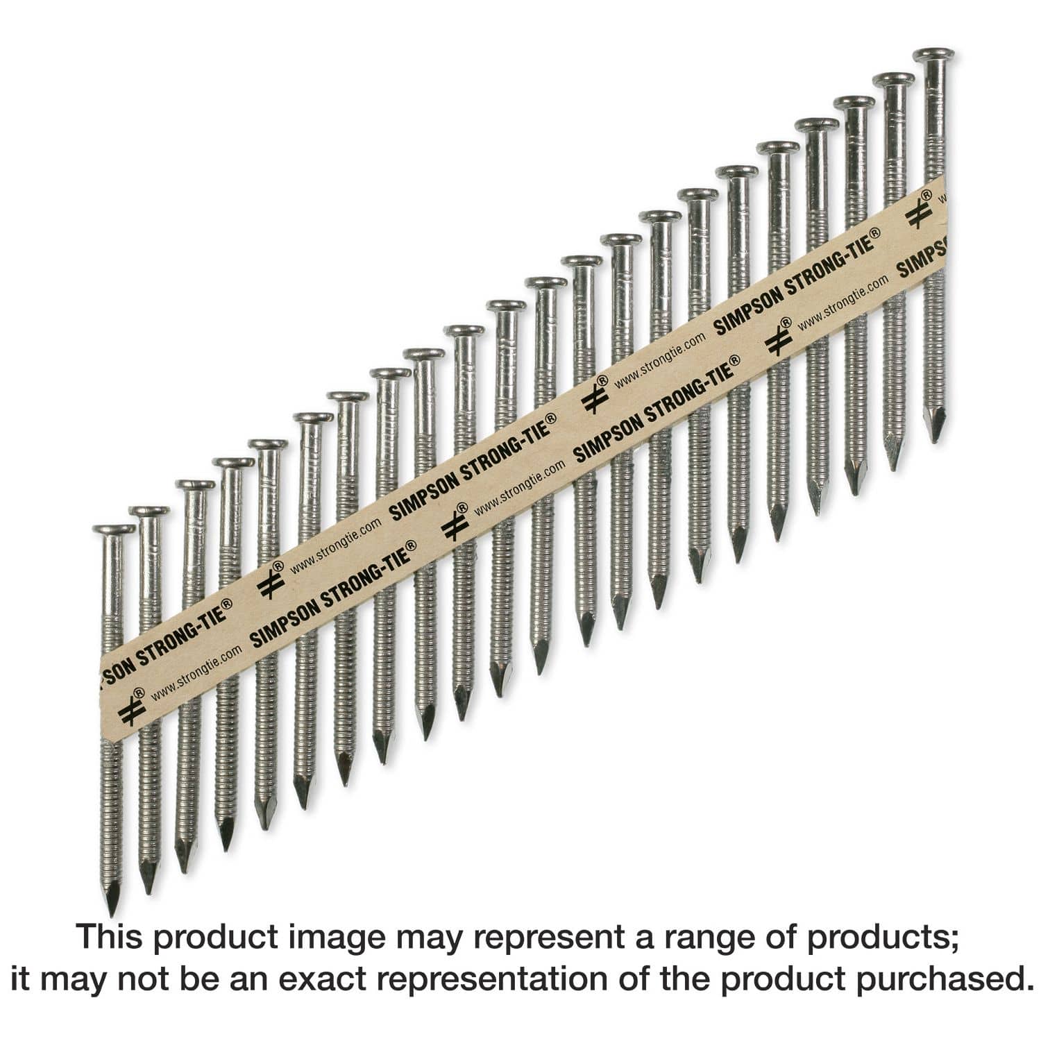 Simpson Strong-Tie T9A150MCN Strong-Drive 33° SCNR RING-SHANK CONNECTOR Nail, 1-1/2-in. x .148-in. Type 316, 1500-Pack