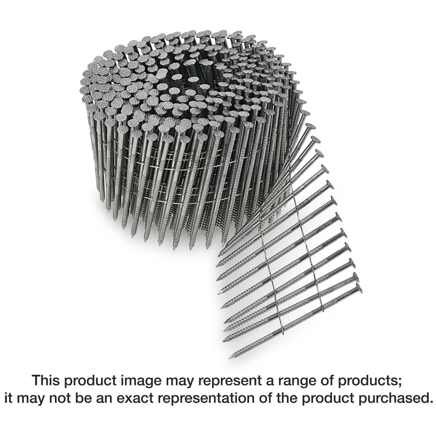 Simpson Strong-Tie T13A200SNJB 15° Wire Coil, Painted, Full Round Head, Ring-Shank Nail, 2-in. x .092-in. Type 316, Black, 1800-Pack