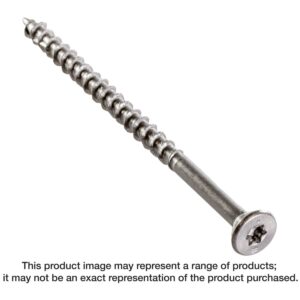 Simpson Strong-Tie T12400WP-RP20 Deck-Drive DWP WOOD SS Screw, #12 x 4-in. T-27, Flat Head, Type 316, 20-Pack