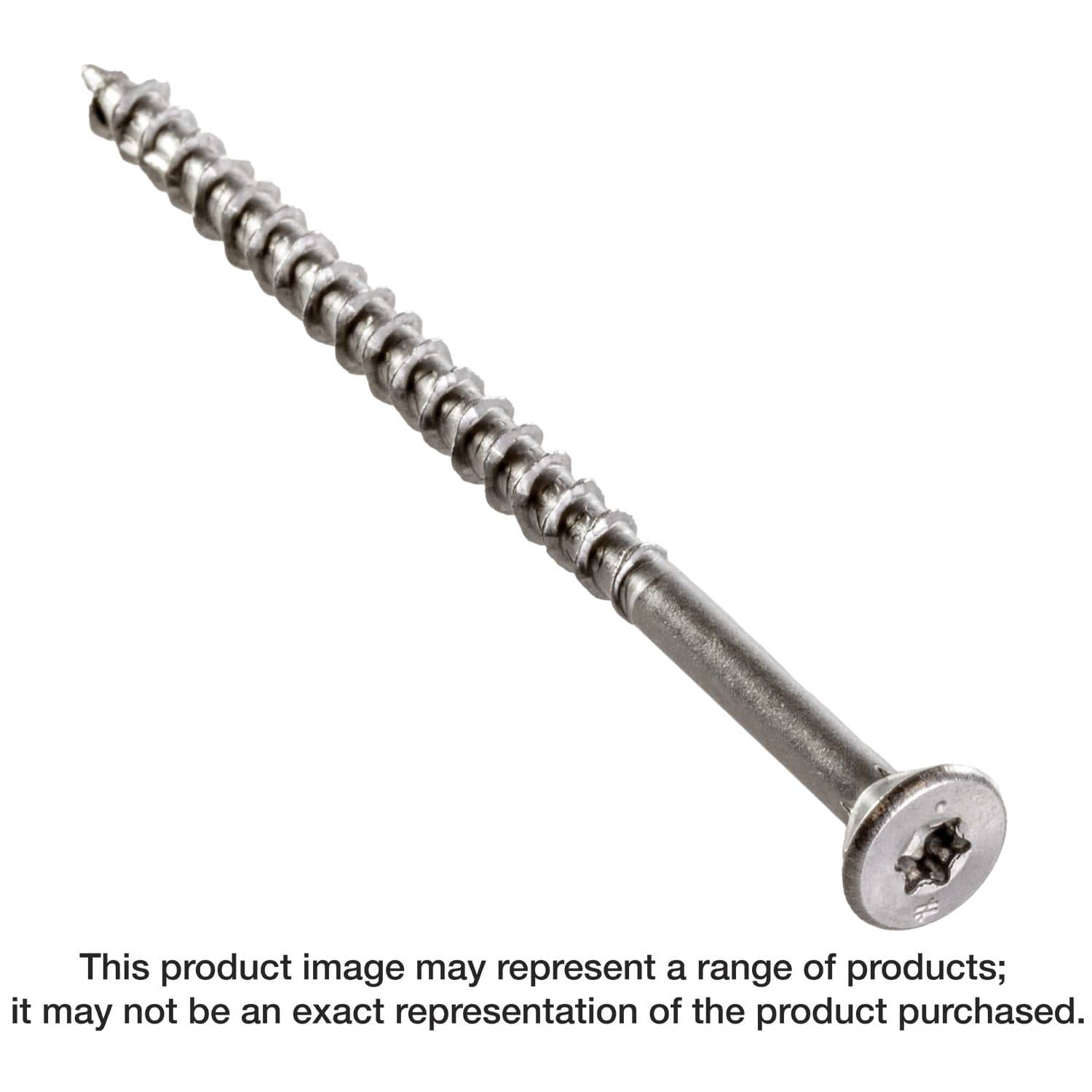 Simpson Strong-Tie T12400WP-RP20 Deck-Drive DWP WOOD SS Screw, #12 x 4-in. T-27, Flat Head, Type 316, 20-Pack