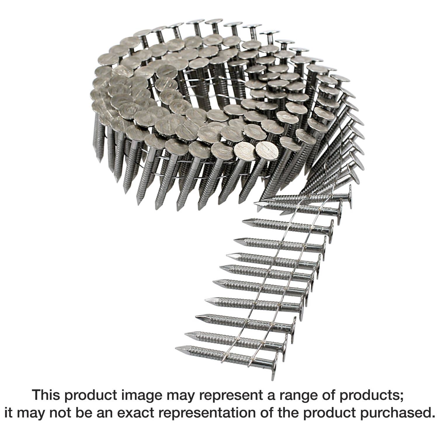 Simpson Strong-Tie T11A175RNJ 15° Wire Coil, Full Round Head, Ring-Shank Roofing Nail, 1-3/4-in. Type 316, 3600-Pack