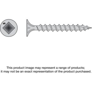 Simpson Strong-Tie T08C225WQ-RP50 Fiber-Cement Screw, #8 x 2-1/4-in. #2 Square Wafer-Head, Type 316, 50-Pack