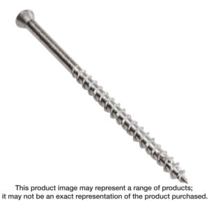Simpson Strong-Tie T07300WCI Deck-Drive DWP WOOD SS Screw, #7 x 3-in. T-15, Trim Head, Type 316, Tan 03, 1750-Pack