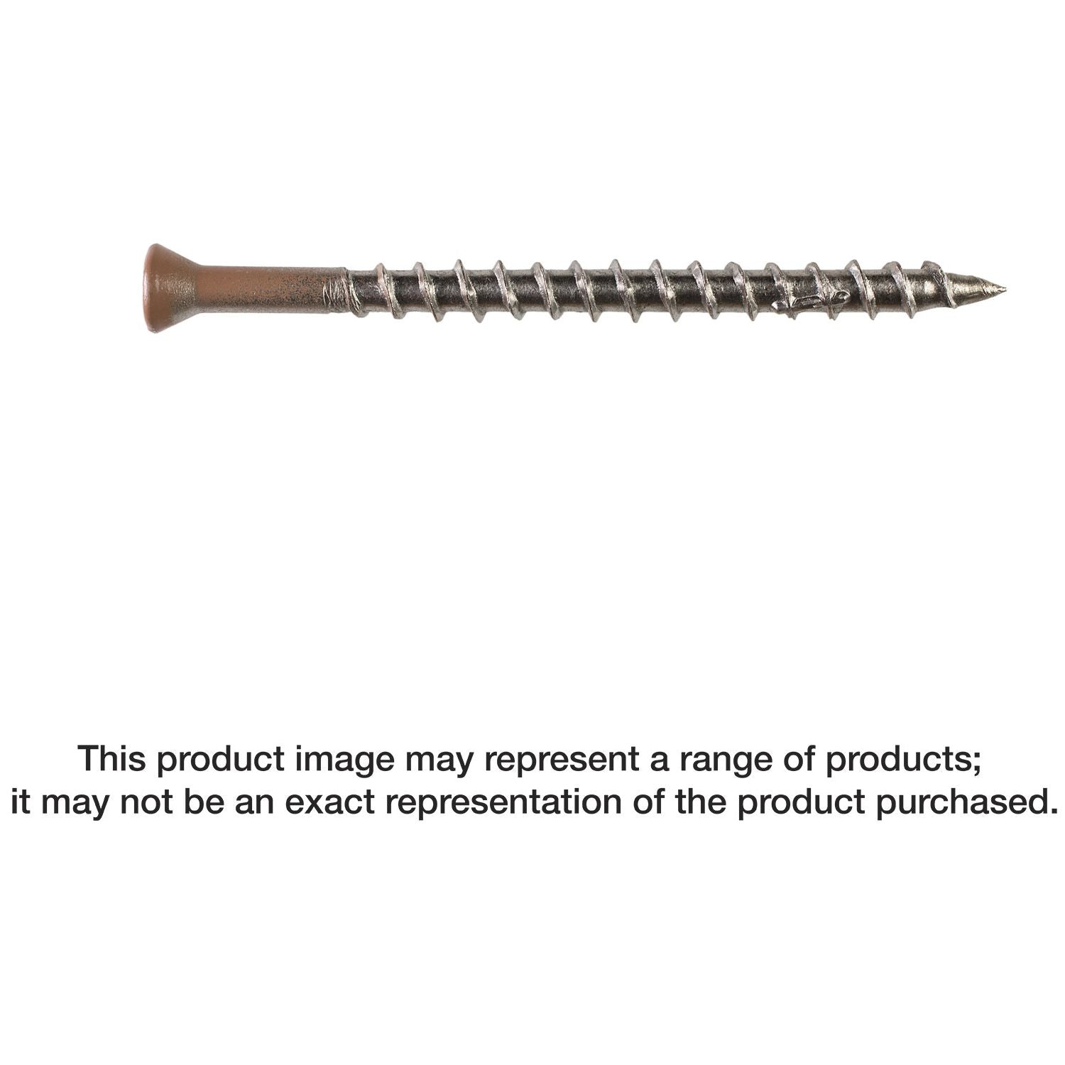 Simpson Strong-Tie T07300FWP Deck-Drive DWP WOOD SS Screw, #7 x 3-in. T-15, Trim Head, Type 316, 60-Pack
