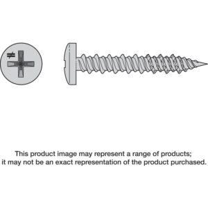Simpson Strong-Tie T06J050PX-RP25 Marine Screw, Pan Head, #6 x 1/2-in. #2 Phillips Drive, Type 316, 25-Pack