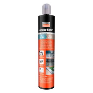 Simpson Strong-Tie STRGBND10 Strong-Bond 10.1 oz. Fast Cure Anchoring and Bonding Adhesive Cartridge w/ Nozzle