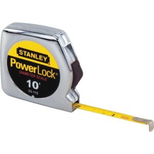 Stanley 33-115 10' x 1/4" PowerLockPocket Tape Rule with Diameter Scale