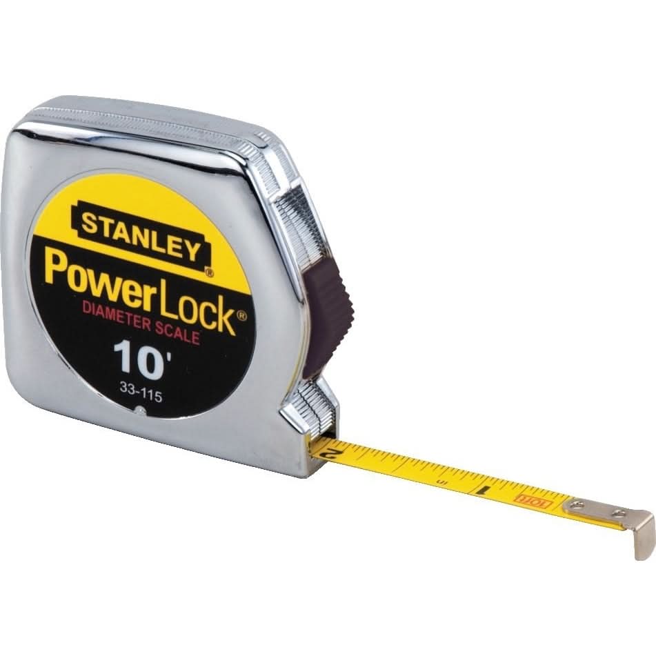Stanley 33-115 10' x 1/4" PowerLockPocket Tape Rule with Diameter Scale