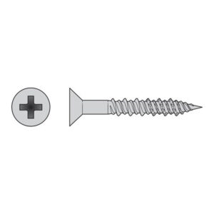 Simpson Strong-Tie T08J150FXC Marine Screw, Flat Head, #8 x 1-1/2-in. #2 Phillips Drive, Type 316, 100-Pack