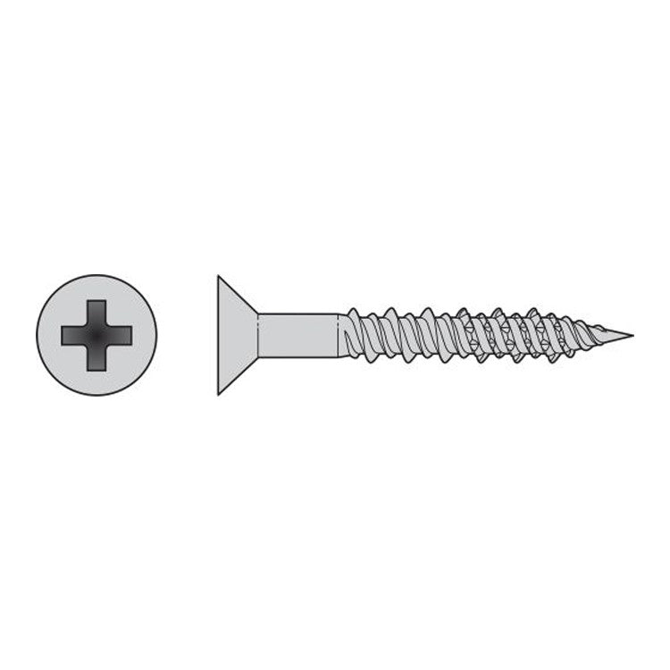 Simpson Strong-Tie T08J150FXC Marine Screw, Flat Head, #8 x 1-1/2-in. #2 Phillips Drive, Type 316, 100-Pack