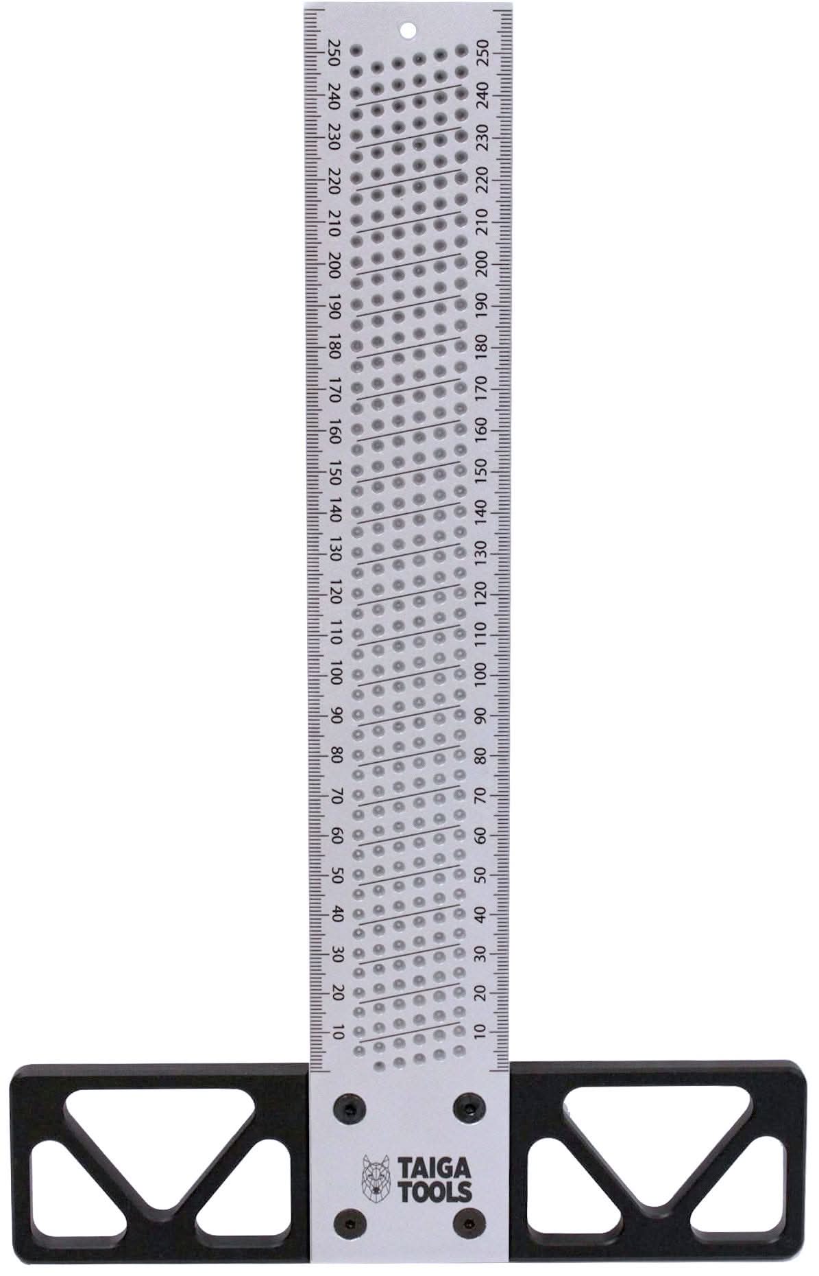 Taiga Precision Anodized 250mm Metric Woodworking T-Square