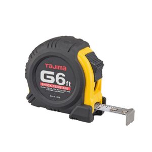 Tajima G-6BW G-Series Standard Scale 6-ft. Tape Measure
