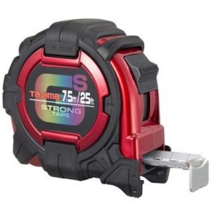 Tajima GS-25/7.5mBW GS-Lock Standard and Metric Scale 25-ft. 75m Tape Measure