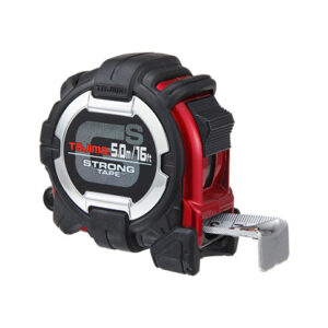 Tajima GS-C16/5mBW GS-Lock, 16-ft./5m x 1-in. Strong Tape and Hook Tape Measure With Compatible Clip