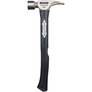 Stiletto TI14SC-F 14 oz Titanium Smooth Face Hammer with 16-in. Hybrid Fiberglass Handle