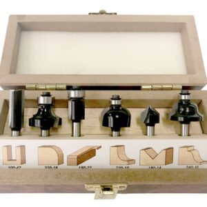 Timberline TRS-240 6-Piece All-Purpose 1/4" Shank Router Bit Set
