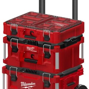 Milwaukee 3-Piece PACKOUT Rolling Tool Box + Large Tool Box + Organizer Set