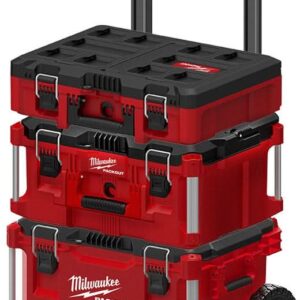 Milwaukee 3-Piece PACKOUT Rolling Tool Box + Large Tool Box + Small Tool Box Set