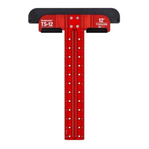 Woodpeckers TS-12-20 Precision Woodworking T-Square - 12 Inch With Rack-It