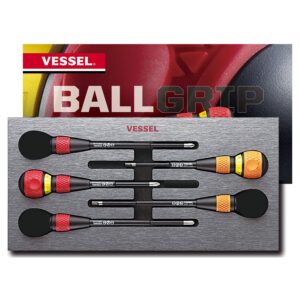 Vessel 22002N3EVA BALL RATCHET Screwdriver 2-Piece with 3-Piece Replacement Blade Set