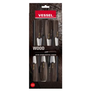 Vessel 3006CS WOOD-COMPO Non-Slip Screwdriver 6-Piece Set