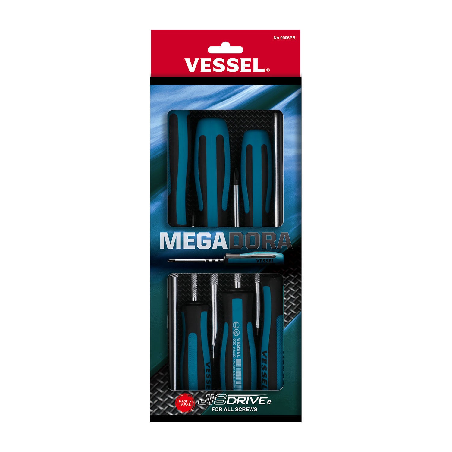 Vessel 9006PB MEGADORA Screwdriver 6-Piece Set