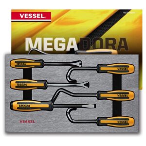 Vessel 9706EVA Megadora Chisel/ Clip Remover/Hose Remover Mix 6-Piece Set