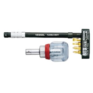 Vessel TD6700FX4 Ratcheting Stubby Screwdriver With Flexible Shaft