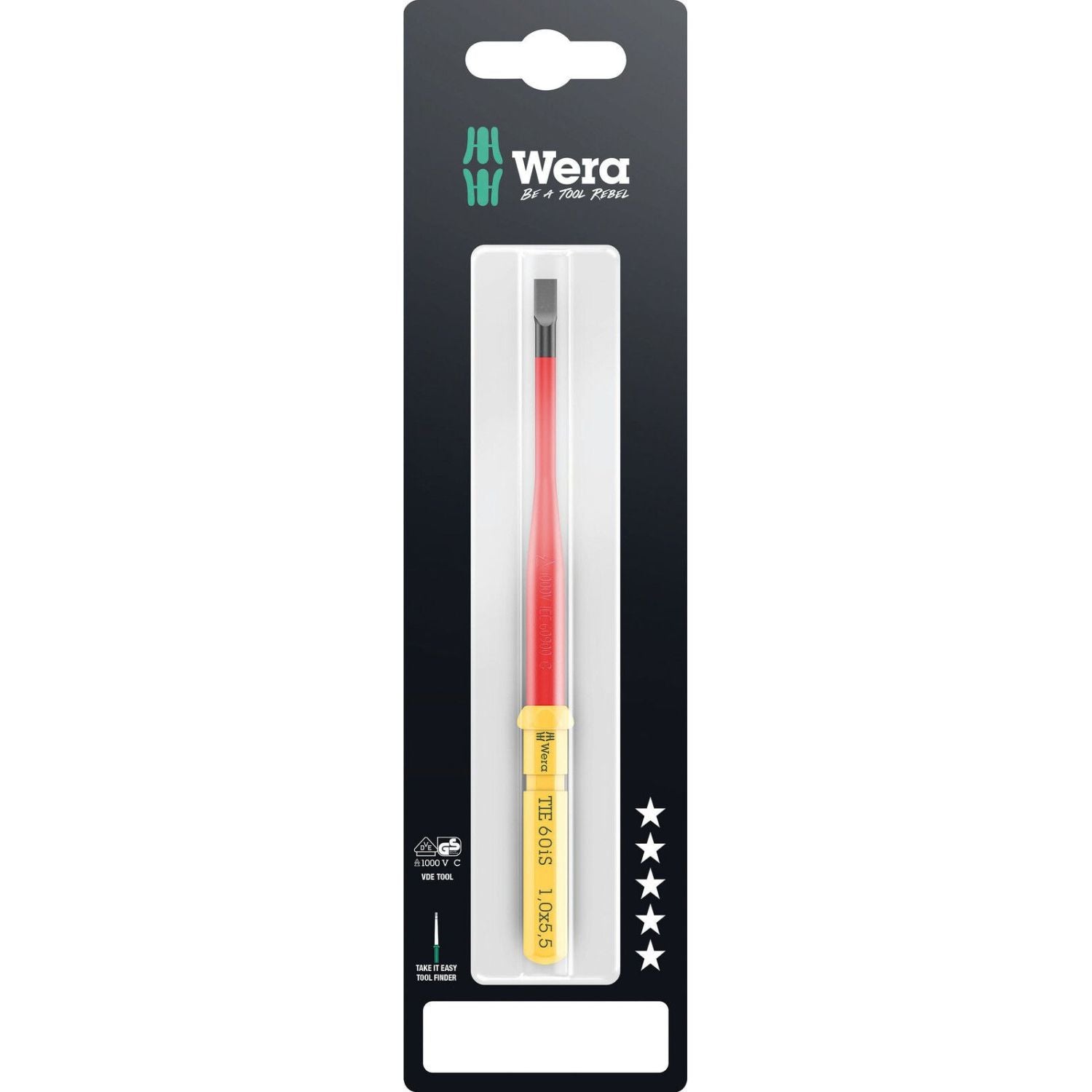 Wera Kraftform Kompakt VDE 60 Is Take It Easy SB, 1x5.5x157-mm.