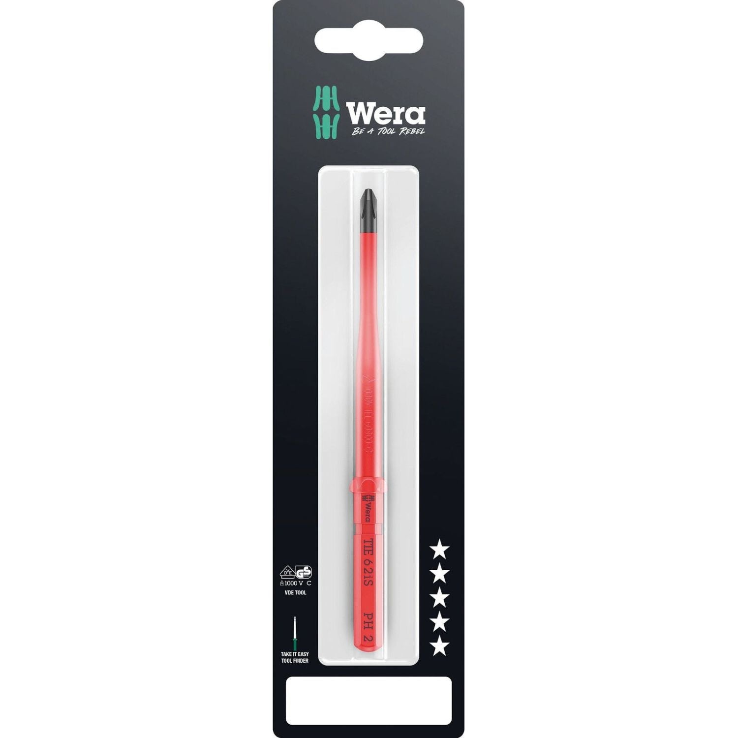 Wera Kraftform Kompakt VDE 62 Is Take It Easy SB, Ph 2x157-mm.
