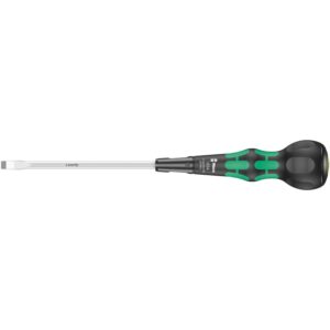 Wera 1834 Kraftform Ball-Grip Slotted Screwdriver - Workshop Blade, 1x6x150-mm.
