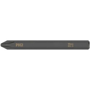 Wera 851 S Phillips Bit For Impact Screwdrivers, Ph 2x70-mm.
