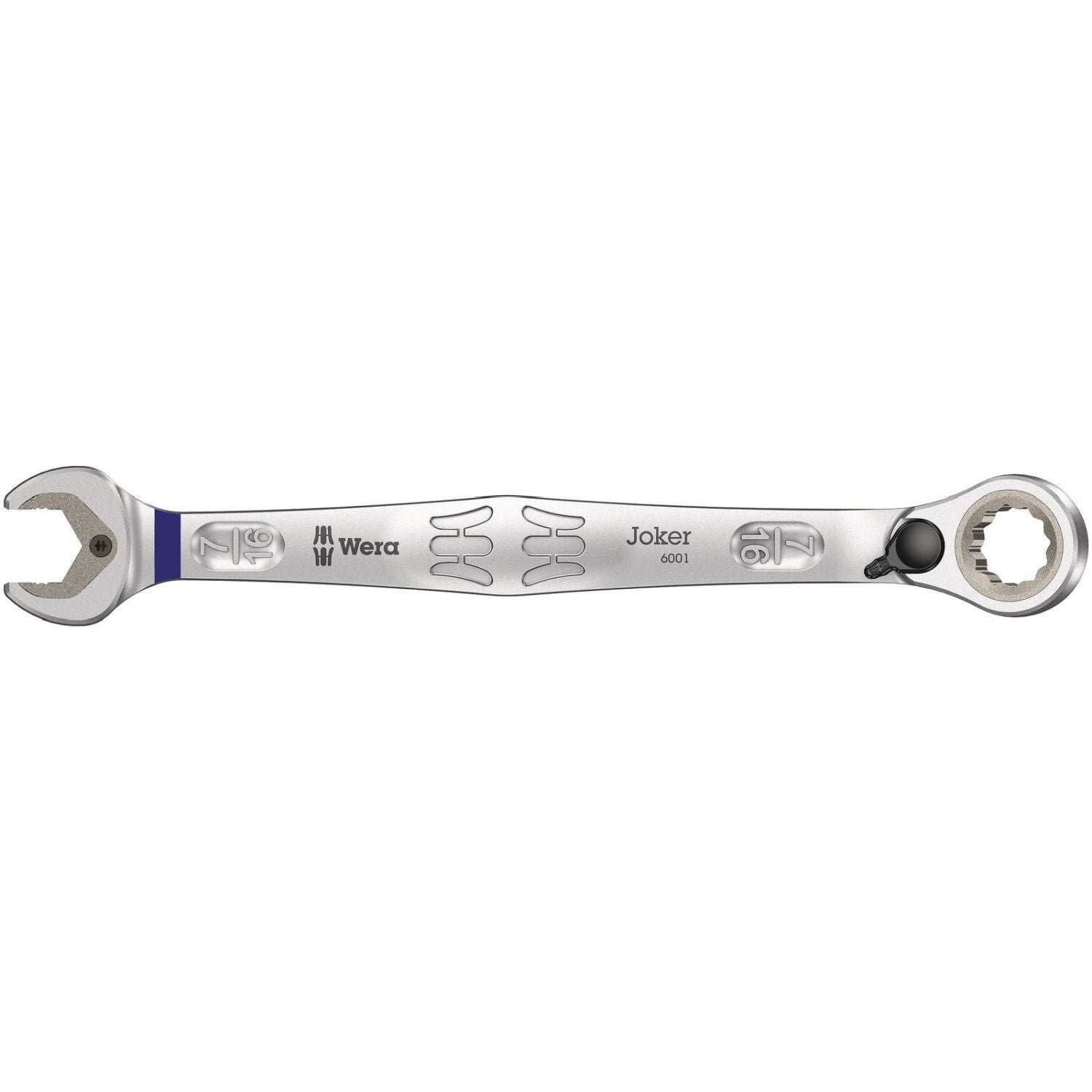 Wera 6001 Joker Switch Ratcheting Combination Wrench, With Switch Lever, Imperial, 7/16-in.x165-mm.