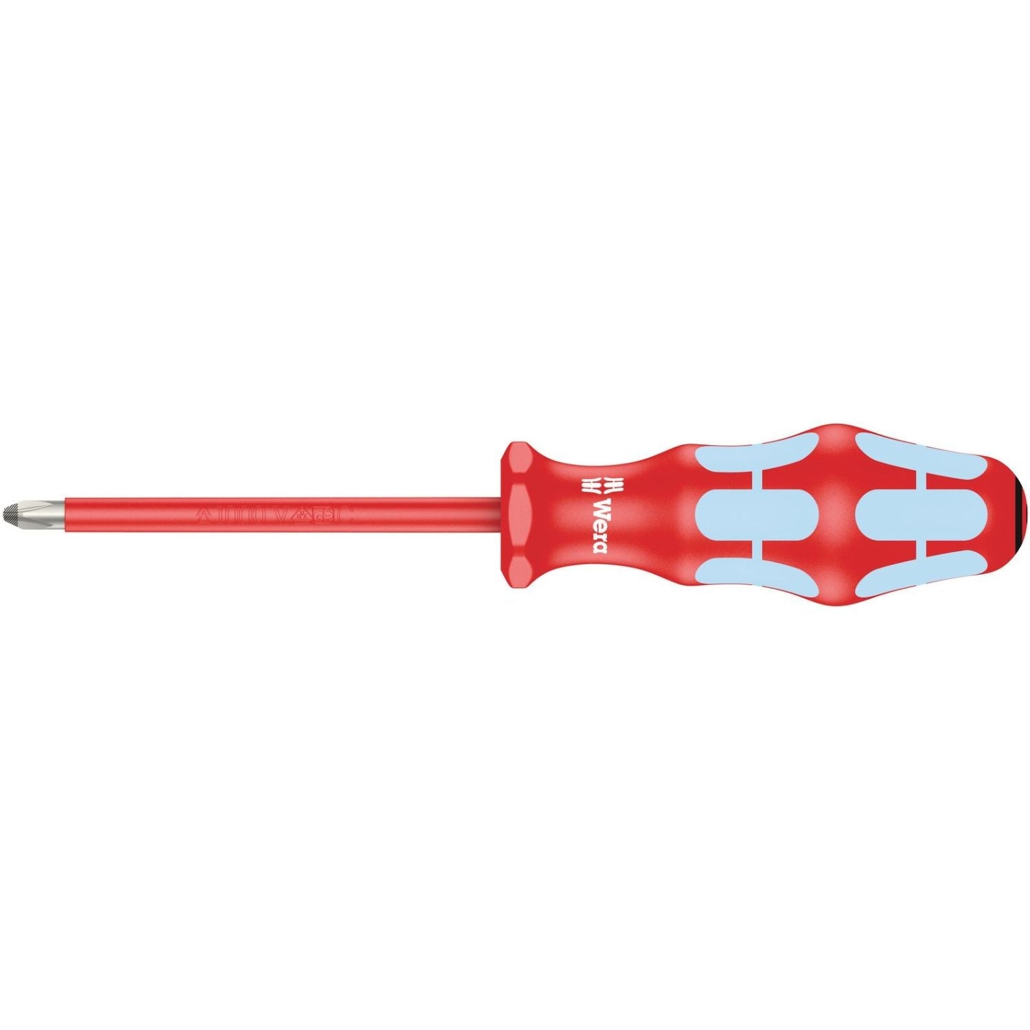 Wera 3165 I Pz VDE Insulated Screwdriver For Pozidriv Screws, Stainless, Pz 1x80-mm.