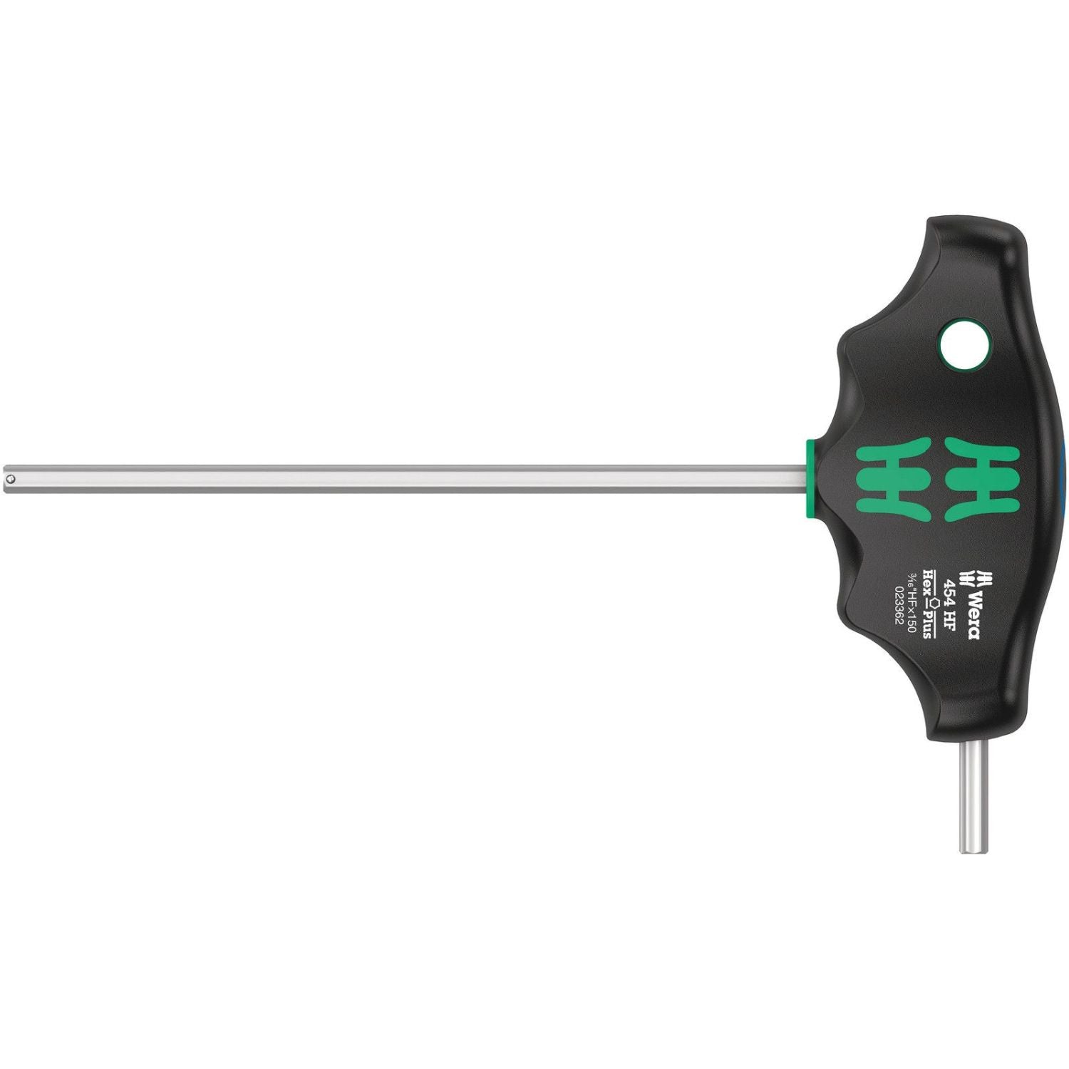 Wera 454 Hf T-Handle Hexagon Screwdriver Hex-Plus With Holding Function, Imperial, 3/16-in.x150-mm.