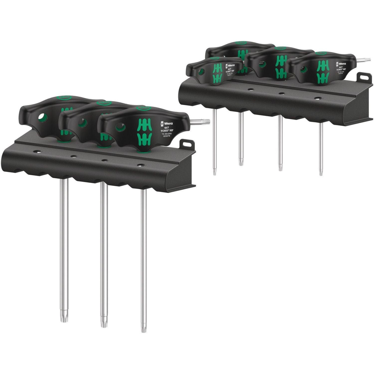 Wera 467/7 Torx Hf Set 1 Screwdriver Set T-Handle Torx Screwdrivers With Holding Function, 7-Pieces