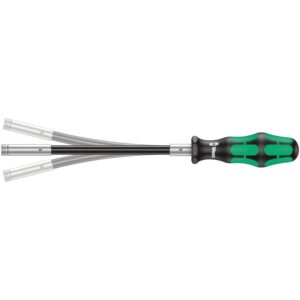 Wera 393 S Bitholding Screwdriver Extra Slim With Flexible Shaft, 1/4-in.x173.5-mm.