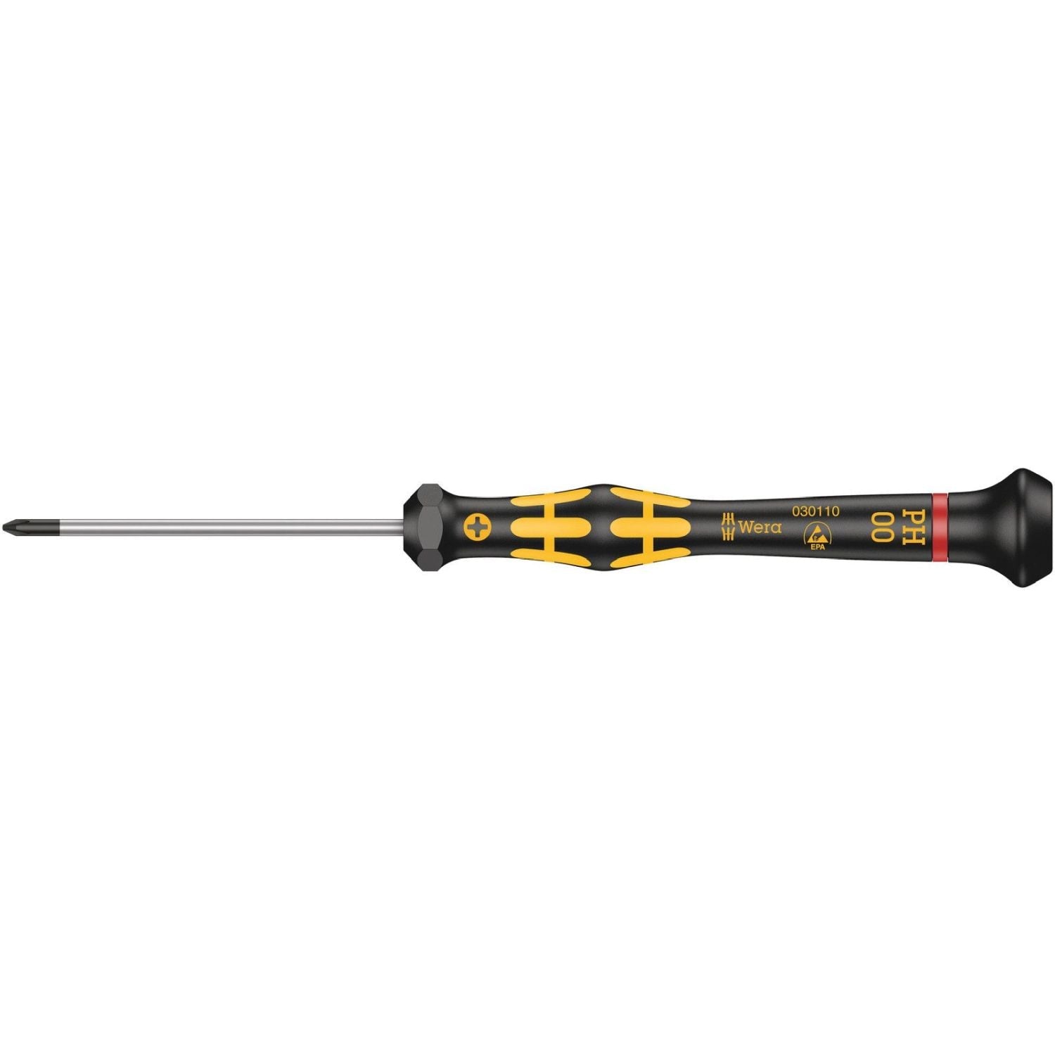 Wera 1550 Ph Esd Kraftform Micro Screwdriver For Phillips Screws, Ph 00x60-mm.