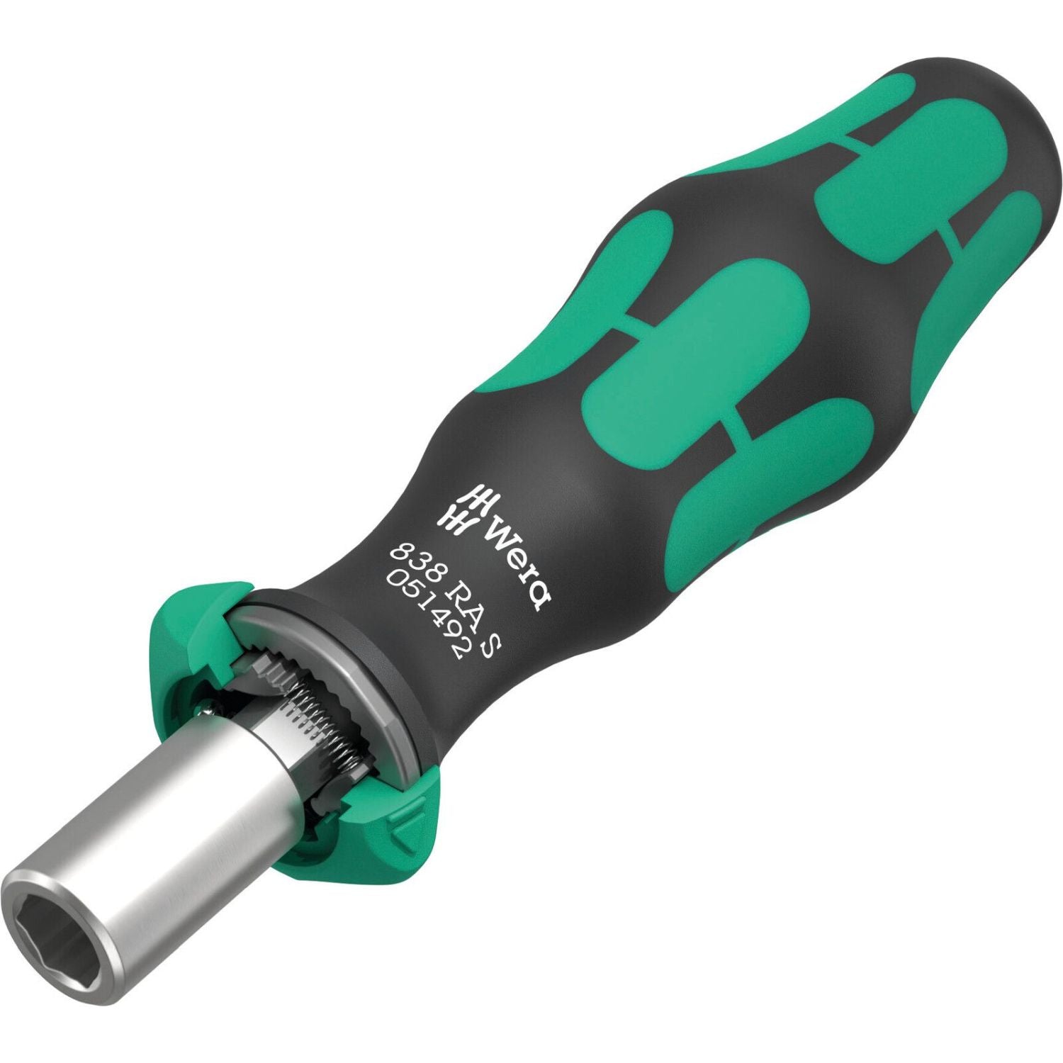 Wera 838 Ra S Bit-Holding Handle With Ratchet Functionality, 1/4-in., 1/4-in.x102-mm.