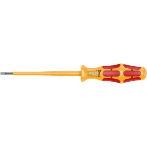 Wera 1060 I Vde-insulated Kraftform Slotted Screwdriver, 0.6x3.5x100-mm.