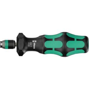 Wera 826 T Kraftform Turbo Bitholding Handle With Rapidaptor Quick-Release Chuck, 1/4-in.x146-mm.
