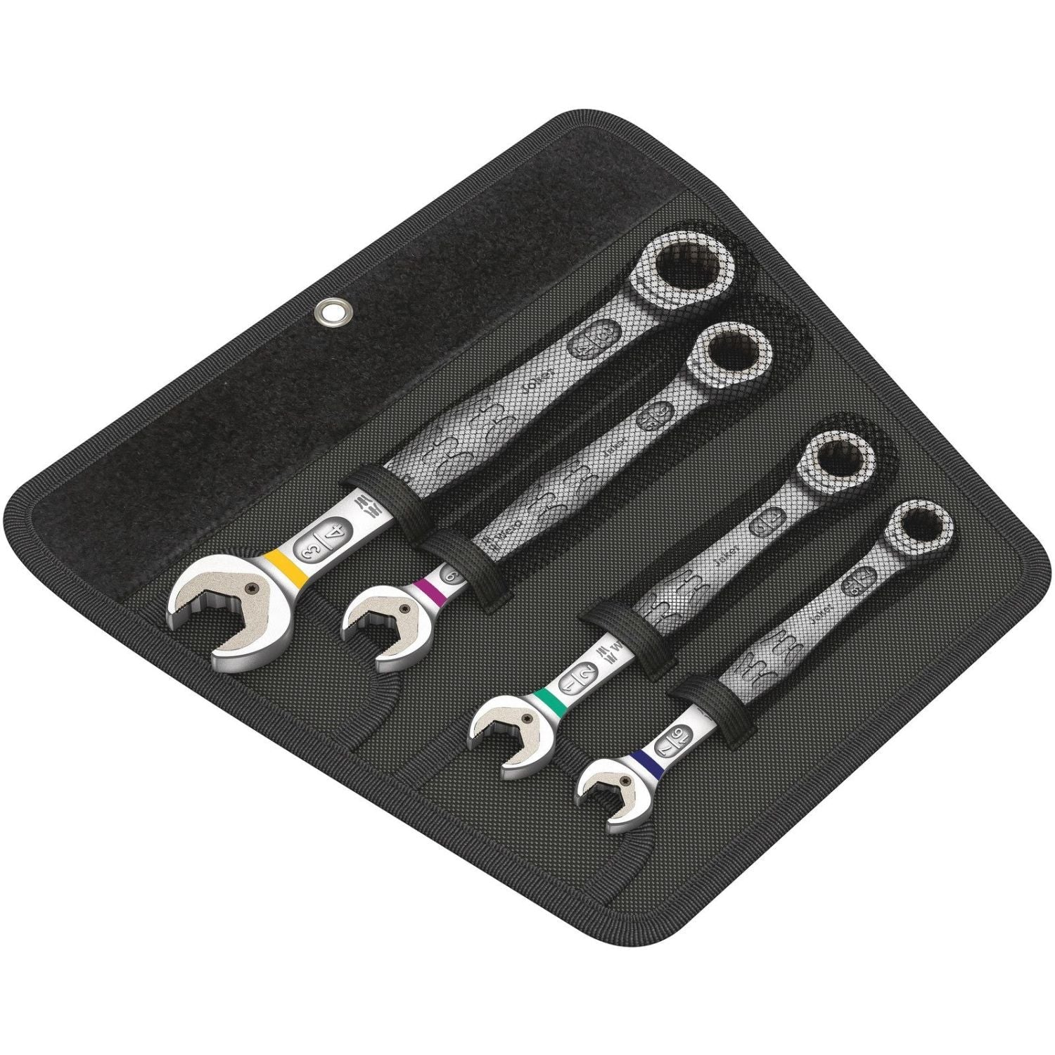 Wera 6000 Joker 4 Imperial Set 1 Ratcheting Combination Wrenches Set, Imperial, 4-Pieces