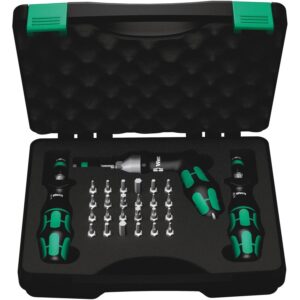 Wera 7440/41/42 Kraftform Torque Screwdriver Set 0.3-6.0 Nm, 27-Pieces