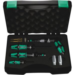 Wera 7443/61/9 Assembly Set For Tire Pressure Control Systems, 9-Pieces