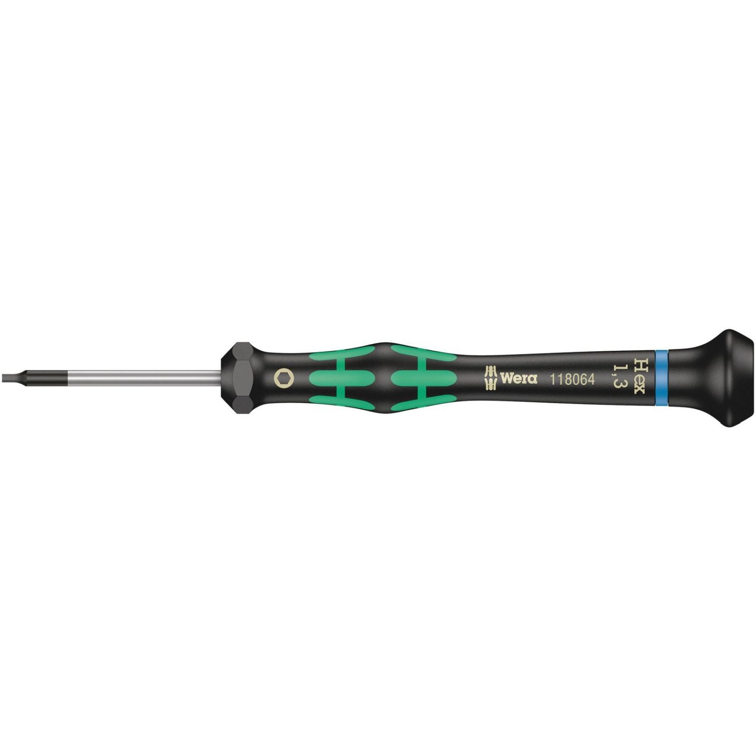 Wera 2054 Screwdriver For Hexagon Socket Screws For Electronic Applications, 1.3x40-mm.