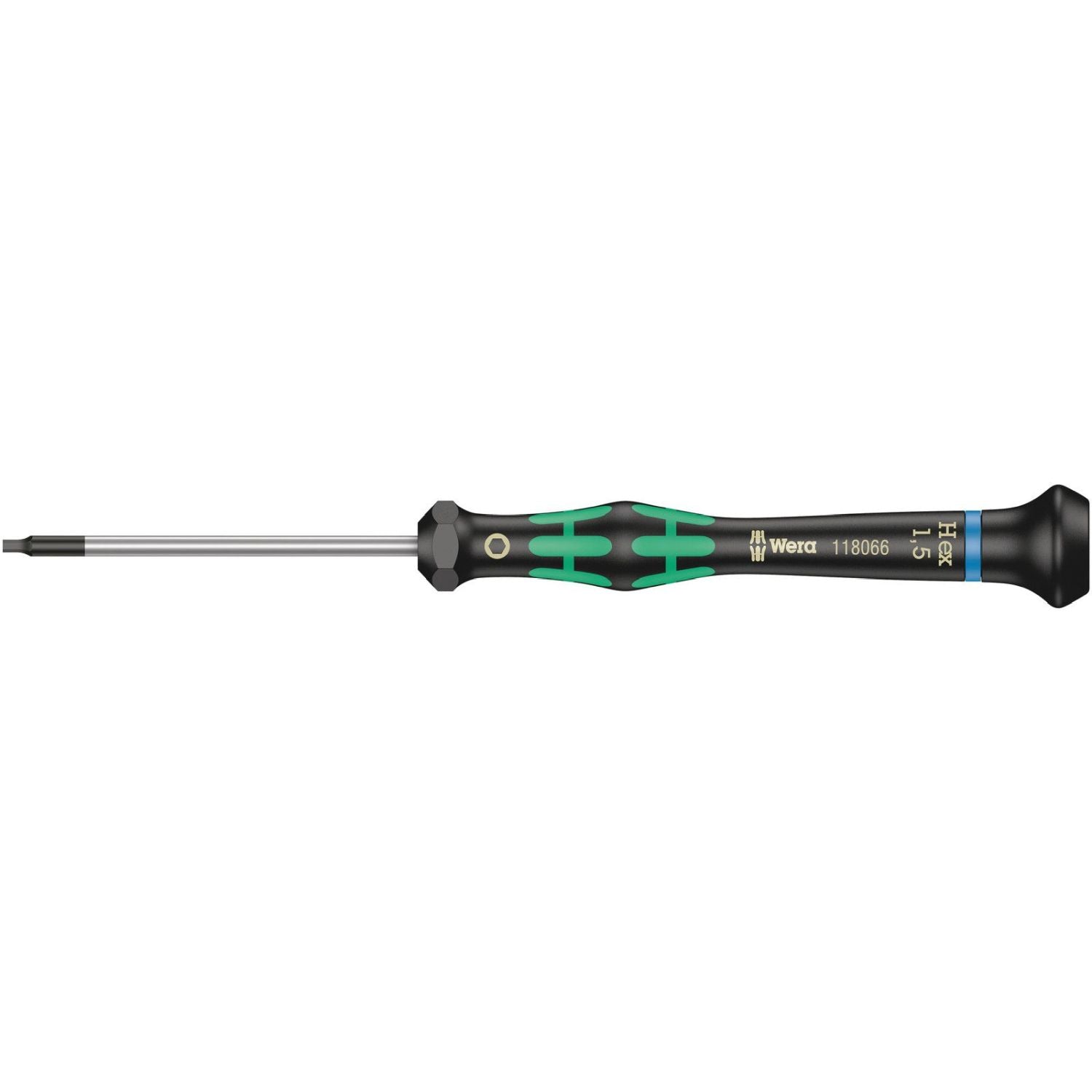 Wera 2054 Screwdriver For Hexagon Socket Screws For Electronic Applications, 1.5x60-mm.
