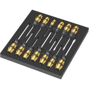Wera 9714 Foam Insert The Chiseldriver Screwdriver Set 1, 13-Pieces