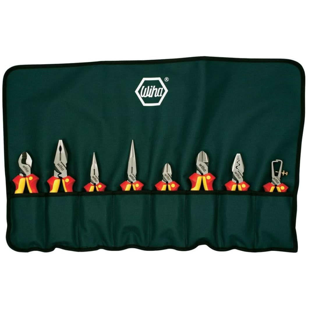 Wiha 32987 Insulated Industrial Pliers and Cutters 8 Piece Set