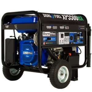 DuroMax XP5500HX 5,500-Watt 210cc Dual Fuel Gas Propane Portable Generator with CO Alert